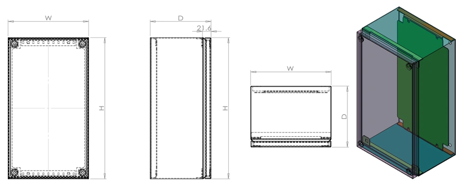 Caja de conexión eléctrica en acero al carbono y/o acero inoxidable